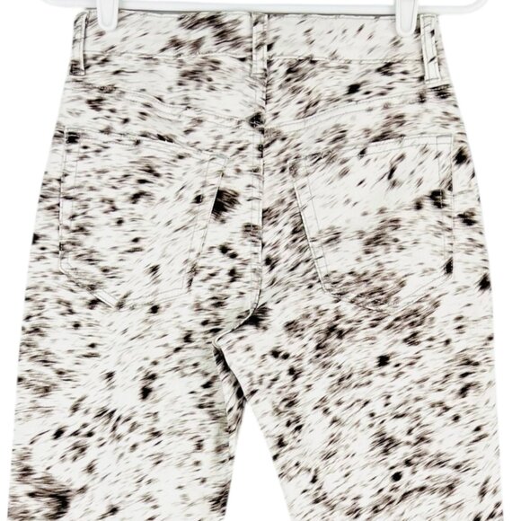 NWT Forever 21 Women's Brown & White Animal Print Flared Jeans Mid Rise Size 26 - Picture 4 of 14